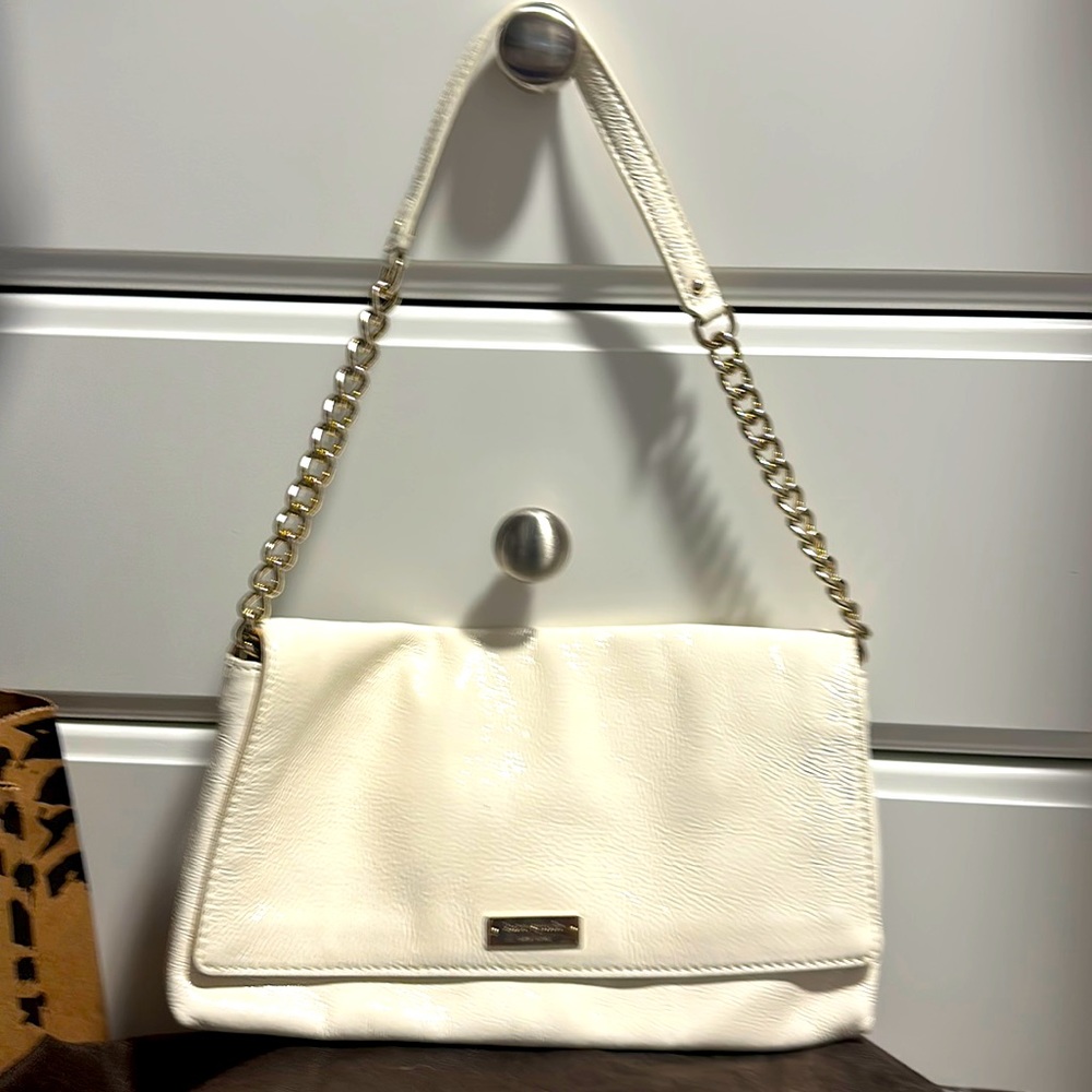 kate spade clutch. chain strap. Patton leather.